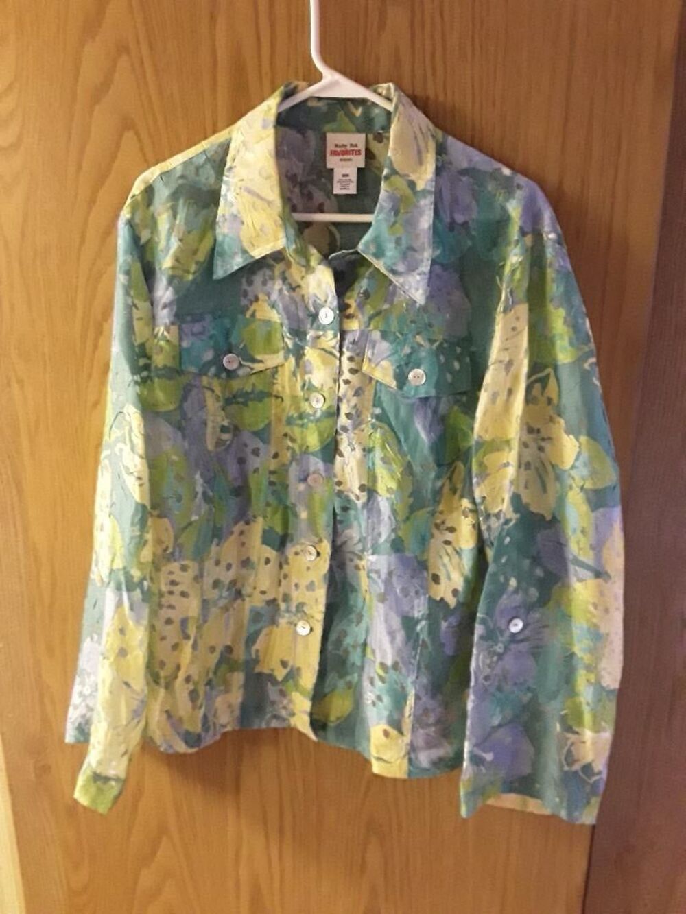 VINTAGE RUBY RD FLORAL BUTTON DOWN BLOUSE SIZE 18W
